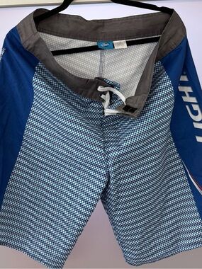 Budweiser Blue and Gray Men’s Swim Board Shorts